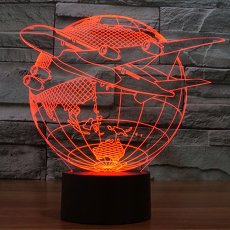 Lampada da scrivania con lampada stereo visiva creativa a 7 colori, luce notturna, Fly out of Asia Style