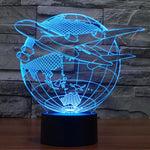 Lampada da scrivania con lampada stereo visiva creativa a 7 colori, luce notturna, Fly out of Asia Style