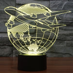 Lampada da scrivania con lampada stereo visiva creativa a 7 colori, luce notturna, Fly out of Asia Style
