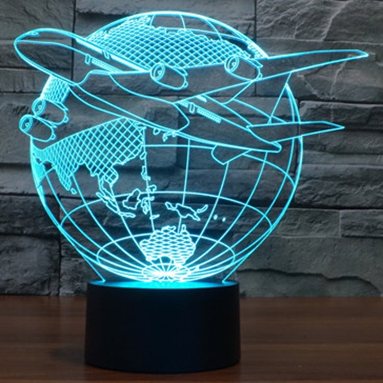 Lampada da scrivania con lampada stereo visiva creativa a 7 colori, luce notturna, Fly out of Asia Style