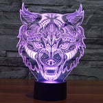 Lampada da scrivania con lampada stereo visiva creativa a 7 colori, luce notturna, Leopard Shape