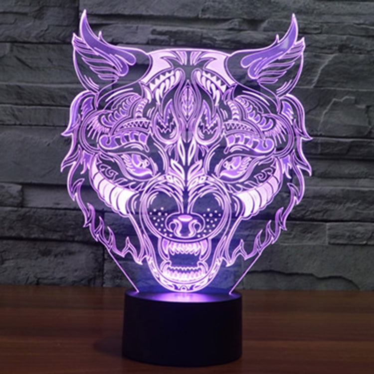 Lampada da scrivania con lampada stereo visiva creativa a 7 colori, luce notturna, Leopard Shape