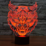 Lampada da scrivania con lampada stereo visiva creativa a 7 colori, luce notturna, Leopard Shape