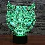 Lampada da scrivania con lampada stereo visiva creativa a 7 colori, luce notturna, Leopard Shape
