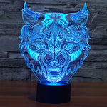 Lampada da scrivania con lampada stereo visiva creativa a 7 colori, luce notturna, Leopard Shape