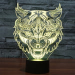Lampada da scrivania con lampada stereo visiva creativa a 7 colori, luce notturna, Leopard Shape