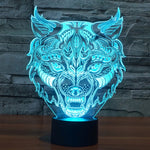 Lampada da scrivania con lampada stereo visiva creativa a 7 colori, luce notturna, Leopard Shape