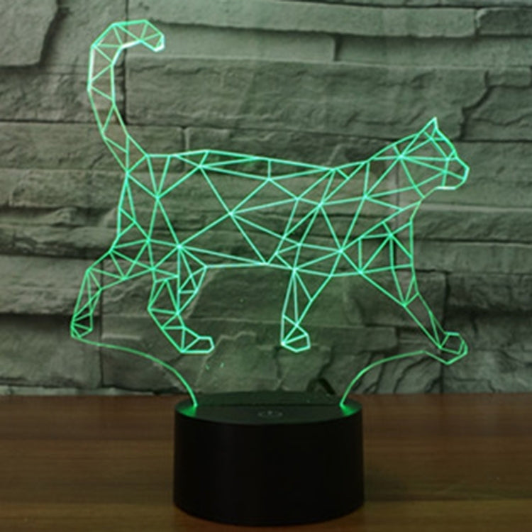 Lampada da scrivania con lampada stereo visiva creativa a 7 colori, luce notturna, Walking Cat Shape