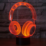Lampada da scrivania con lampada stereo visiva creativa a 7 colori, luce notturna, Headset Shape