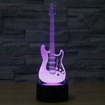 Lampada da scrivania con lampada stereo visiva creativa a 7 colori, luce notturna, Electric Guitar Shape