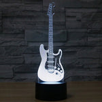 Lampada da scrivania con lampada stereo visiva creativa a 7 colori, luce notturna, Electric Guitar Shape