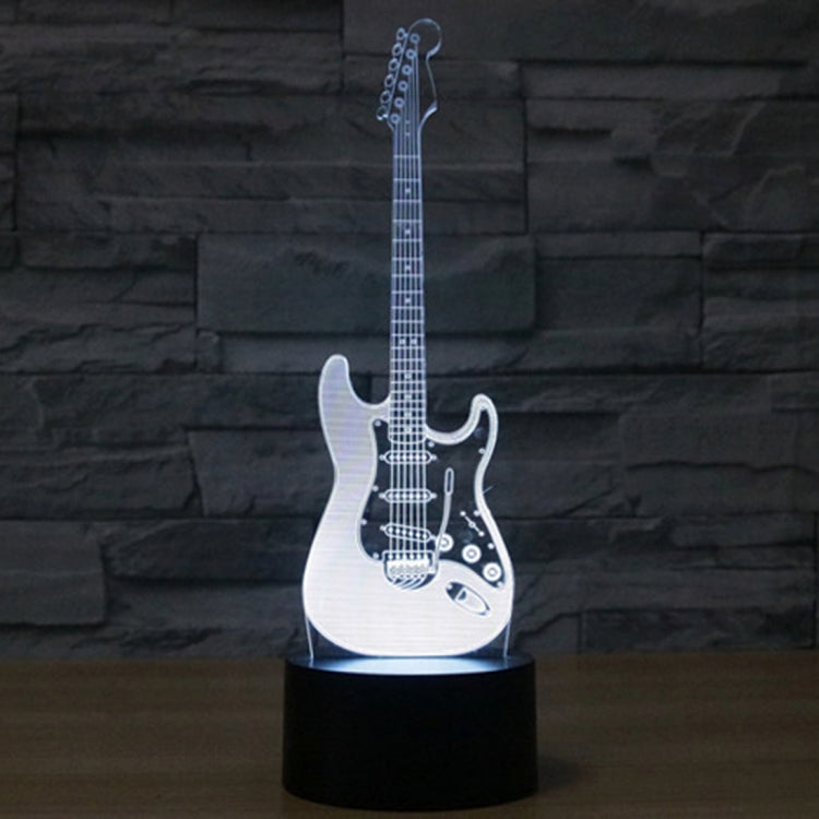 Lampada da scrivania con lampada stereo visiva creativa a 7 colori, luce notturna, Electric Guitar Shape