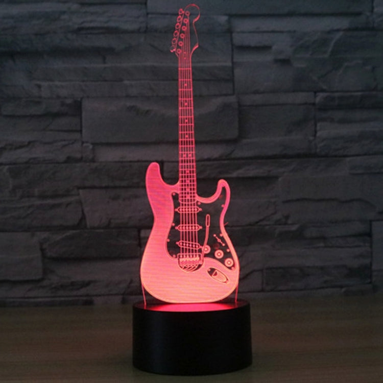 Lampada da scrivania con lampada stereo visiva creativa a 7 colori, luce notturna, Electric Guitar Shape