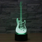Lampada da scrivania con lampada stereo visiva creativa a 7 colori, luce notturna, Electric Guitar Shape