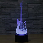 Lampada da scrivania con lampada stereo visiva creativa a 7 colori, luce notturna, Electric Guitar Shape