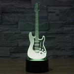 Lampada da scrivania con lampada stereo visiva creativa a 7 colori, luce notturna, Electric Guitar Shape