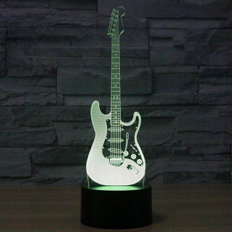 Lampada da scrivania con lampada stereo visiva creativa a 7 colori, luce notturna, Electric Guitar Shape