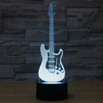 Lampada da scrivania con lampada stereo visiva creativa a 7 colori, luce notturna, Electric Guitar Shape