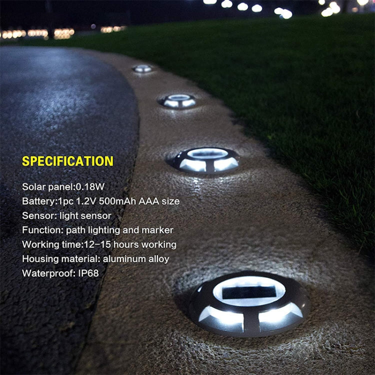 Lampada da terra solare LED impermeabile IP68 4 pezzi