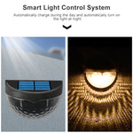 Luce solare da esterno a 6 LED con sensore di luce