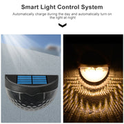 Luce solare da esterno a 6 LED con sensore di luce