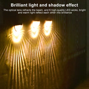 Luce solare da esterno a 6 LED con sensore di luce