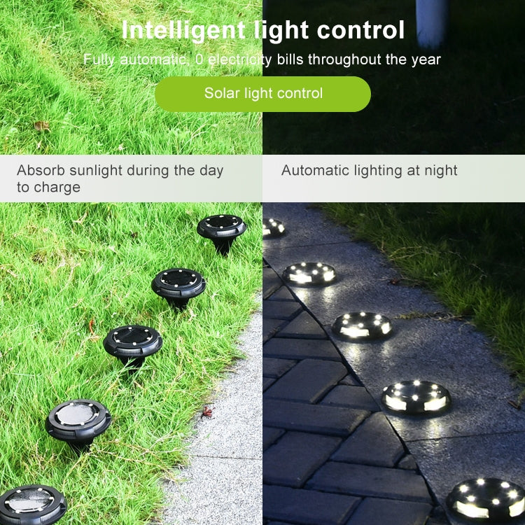 Luce interrata solare da giardino 10 LED impermeabile IP67