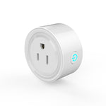 Mini WiFi Plug Round Shape 10A APP Remote Control Timing Smart Socket Works with Alexa and Google Home, AC 100-240V, US Plug, 10A US Plug(Round Shape)