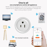 Mini WiFi Plug Round Shape 10A APP Remote Control Timing Smart Socket Works with Alexa and Google Home, AC 100-240V, US Plug, 10A US Plug(Round Shape)