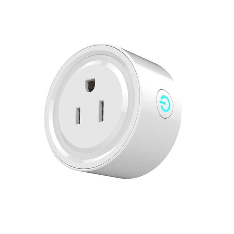 Mini spina WiFi a forma rotonda da 10A APP Presa intelligente con temporizzazione del telecomando Funziona con Alexa e Google Home, CA 100-240 V, spina americana, 10A US Plug(Round Shape)