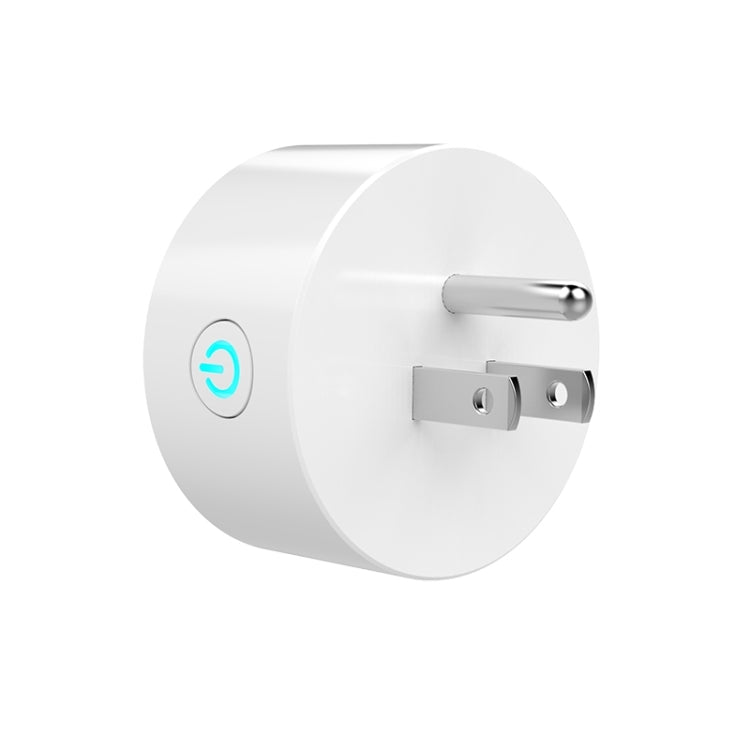 Mini spina WiFi a forma rotonda da 10A APP Presa intelligente con temporizzazione del telecomando Funziona con Alexa e Google Home, CA 100-240 V, spina americana, 10A US Plug(Round Shape)