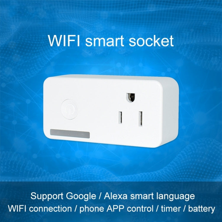 10A 2.4GHz WiFi Remote Control Timing Smart Socket APP Works with Alexa and Google Home, AC 110-250V, US Plug