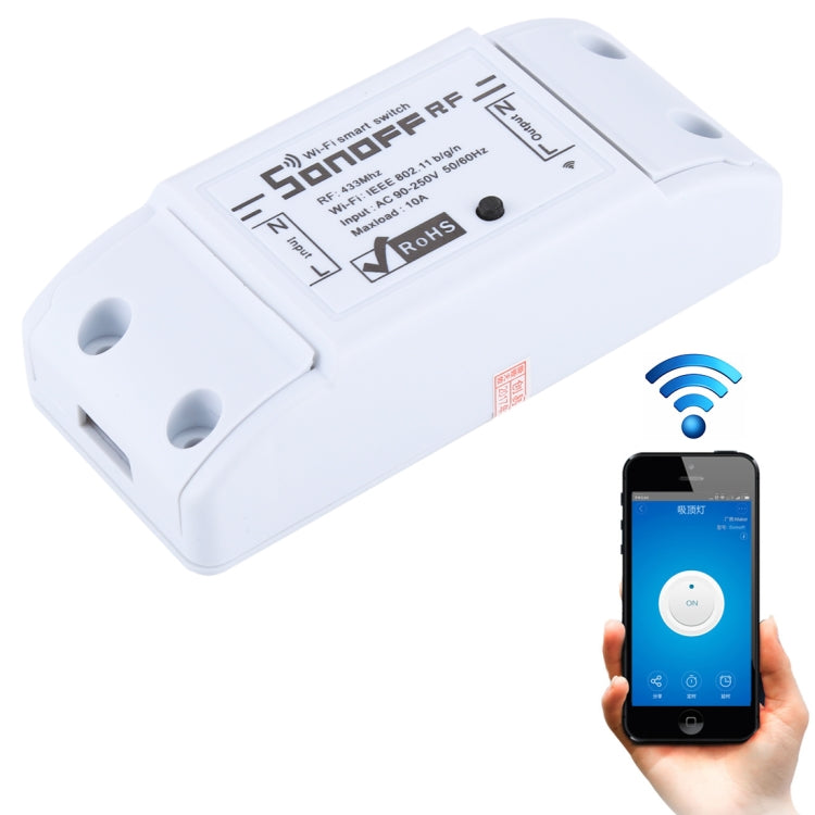 Sonoff 433 MHz DIY WiFi Smart Wireless Remote Control Modulo timer Interruttore di alimentazione per Smart Home, supporta iOS e Android, 433MHz