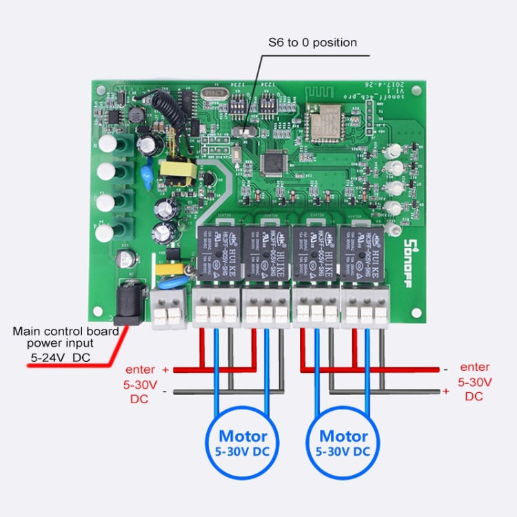 Telecomando Sonoff 4CH Pro 433 MHz + interruttore timer intelligente WiFi, interblocco/autobloccante, 3 modalità di lavoro, compatibile con Alexa e Google Home, supporto iOS e Android, 4CH Pro