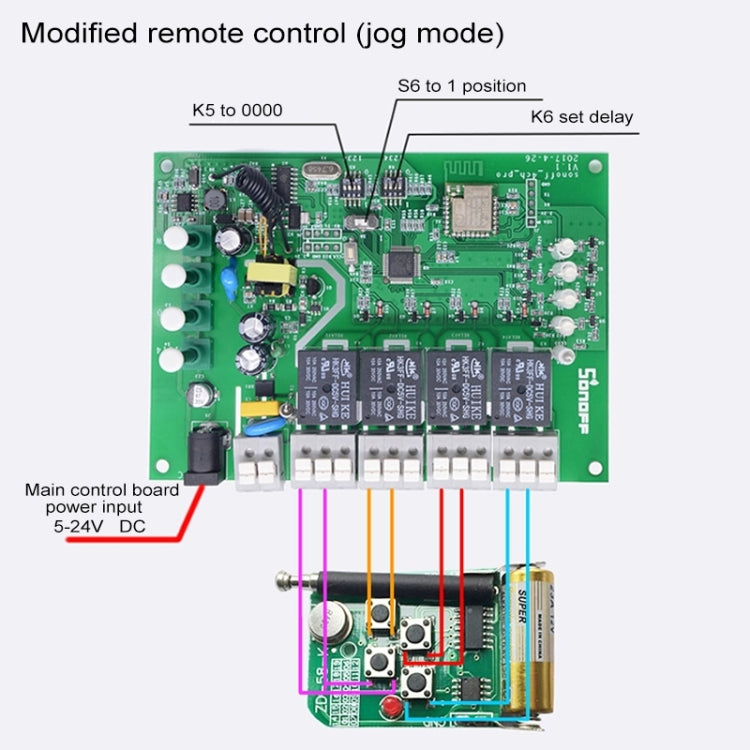 Telecomando Sonoff 4CH Pro 433 MHz + interruttore timer intelligente WiFi, interblocco/autobloccante, 3 modalità di lavoro, compatibile con Alexa e Google Home, supporto iOS e Android, 4CH Pro