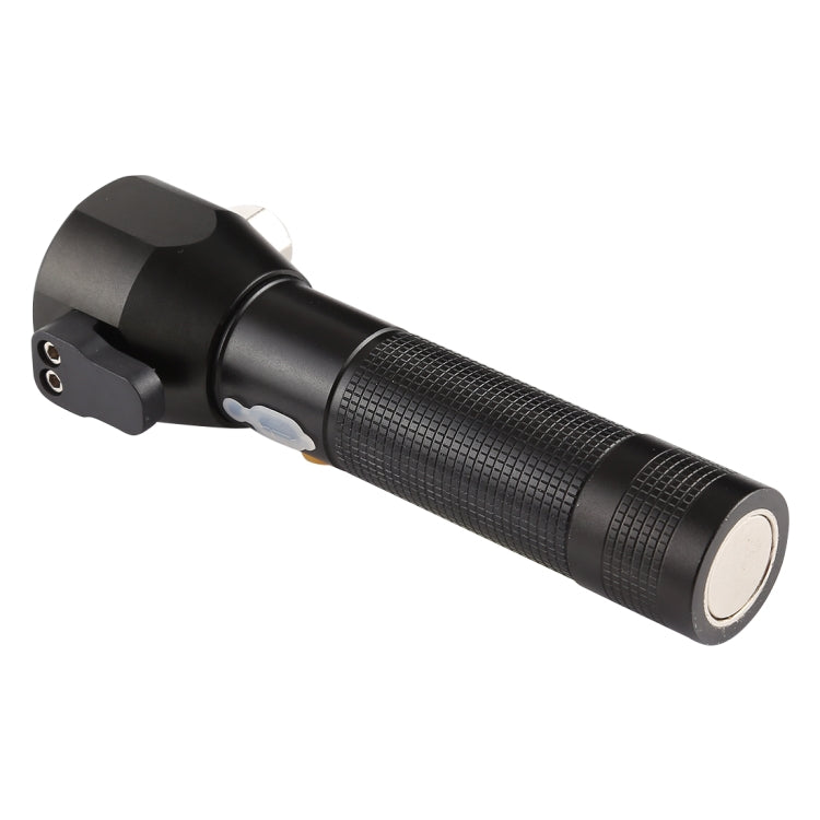 Torcia LED ricaricabile impermeabile 10W 450 lumen IPX4 con martello di sicurezza e 3 modalità