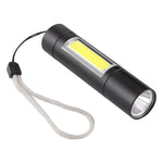 Torcia XPE + COB impermeabile con ricarica USB A1, messa a fuoco fissa, con 3 modalità e scatola di immagazzinaggio, A1