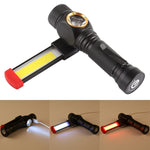 W550 10W 800LM Ricarica USB T6 + COB IPX6 Lampada da lavoro potente torcia a LED impermeabile con 5 modalità