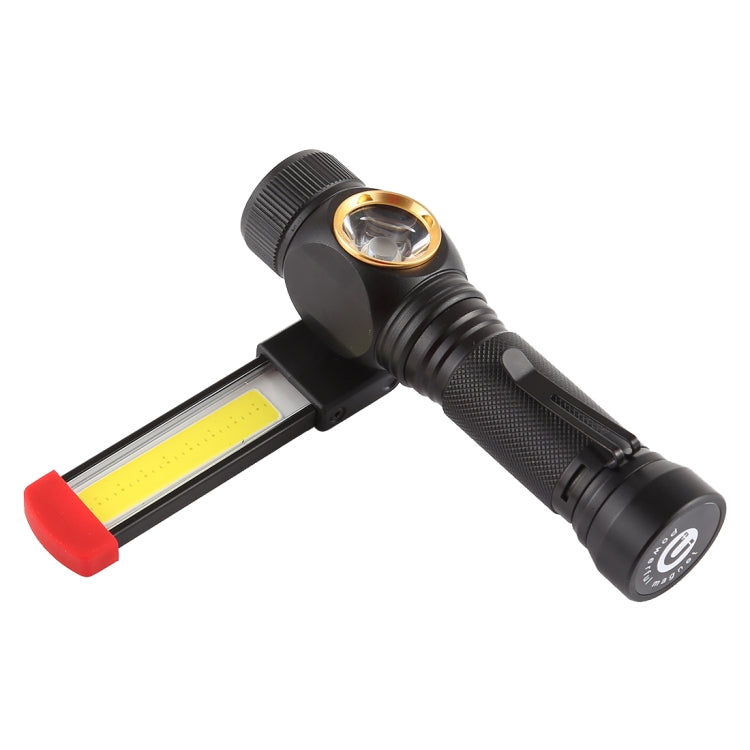 W550 10W 800LM Ricarica USB T6 + COB IPX6 Lampada da lavoro potente torcia a LED impermeabile con 5 modalità