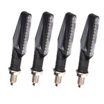 4 indicatori di direzione a 12 LED per moto DC 12V, indicatori di direzione lampeggianti, (luce gialla), 12 LED