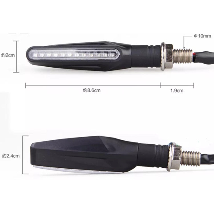 4 indicatori di direzione a 12 LED per moto DC 12V, indicatori di direzione lampeggianti, (luce gialla), 12 LED