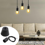 Portalampada E27 Lampadario a soffitto fai da te Lampadine Vite Base in silicone, Lunghezza cavo: 1 m, E27 Black