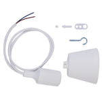 Portalampada E27 Lampadario a filo sospeso Portalampada Base lampadina Cavo di alimentazione con paralume, Lunghezza cavo: 1 m, with Lampshade