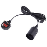 Presa di corrente per lampadario con portalampada E27 con cavo di prolunga da 1,8 m, spina grande UK, Big UK Plug, 1.8m