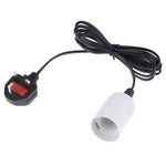 Presa di corrente per lampadario con portalampada E27 con cavo di prolunga da 1,8 m, spina grande UK, Big UK Plug, 1.8m