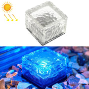 Lampada LED da giardino solare quadrata in vetro 7x7x5 cm