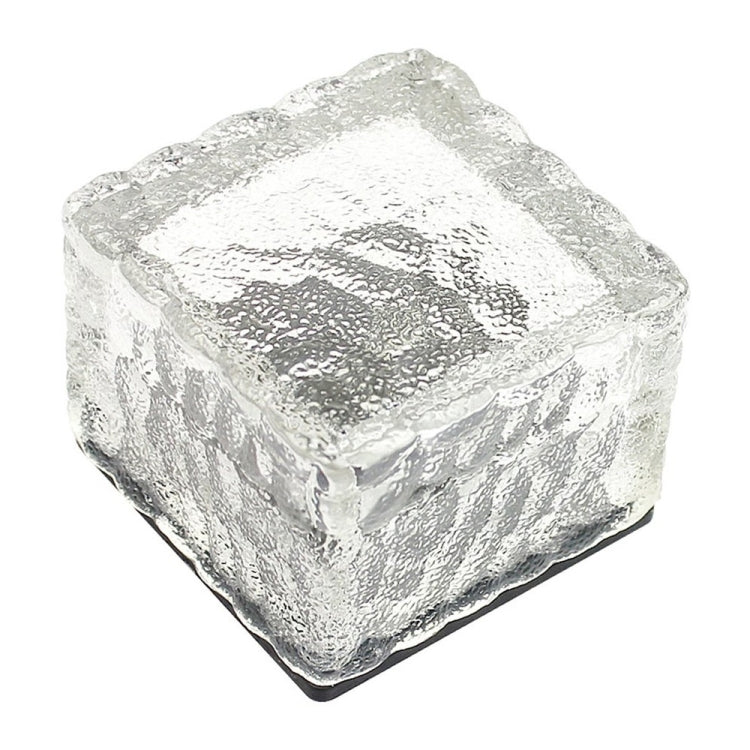 Lampada LED solare da giardino quadrata in vetro 7x7x5 cm