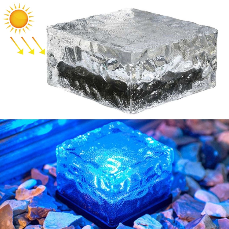 Lampada LED solare da giardino quadrata in vetro 10x10 cm