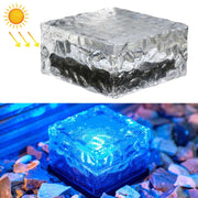 Lampada LED solare da giardino quadrata in vetro 10x10 cm