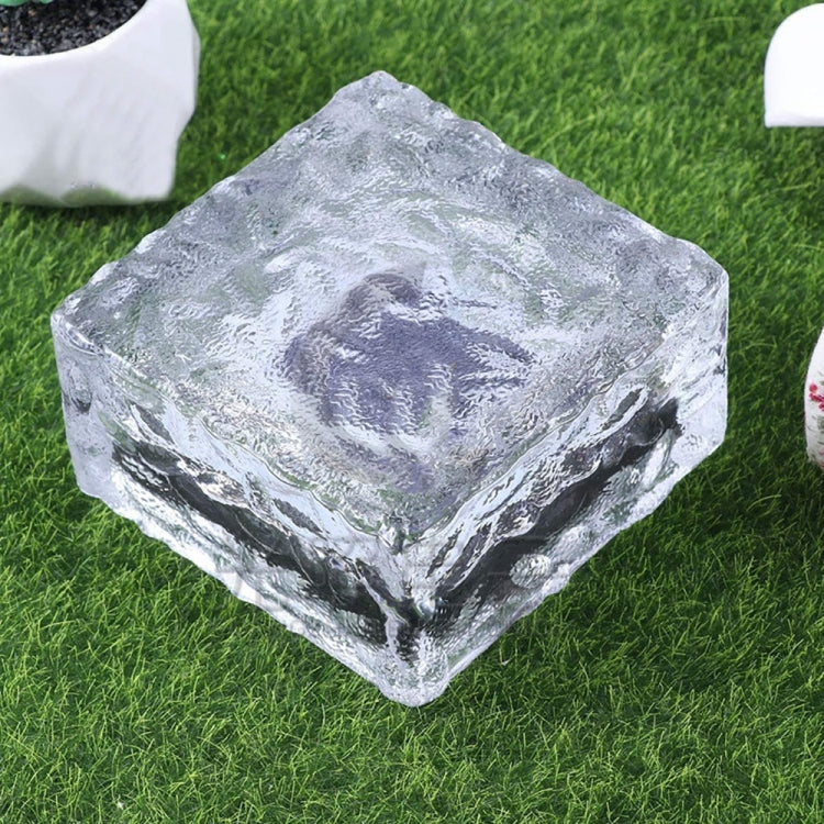 Lampada solare da giardino quadrata in vetro 10x10 cm